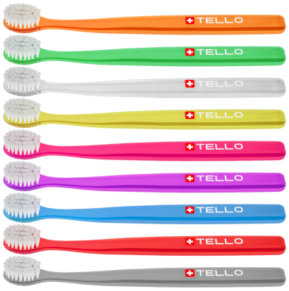 Зубная щетка TELLO Brush medium 3940 Adults набор 3 штуки, TELLO GmbH, Швейцария
